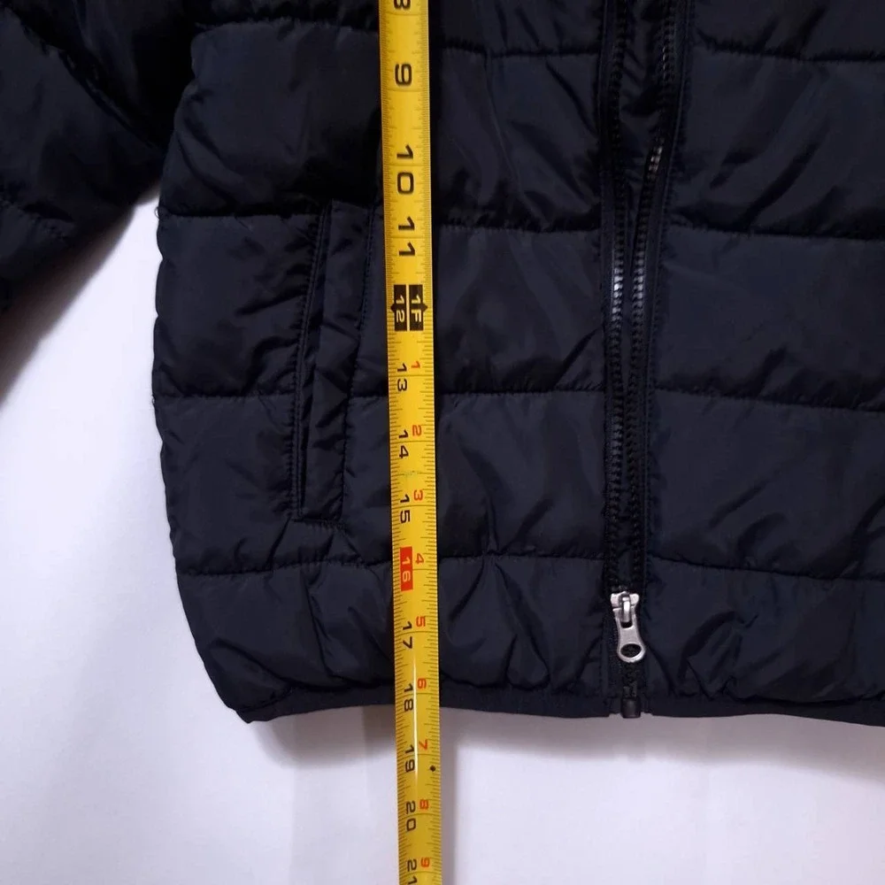 Mighty Mac Kids Puffer Jacket Sz 5/6yrs Hooded Stand Collar Full Zip Winter Coat